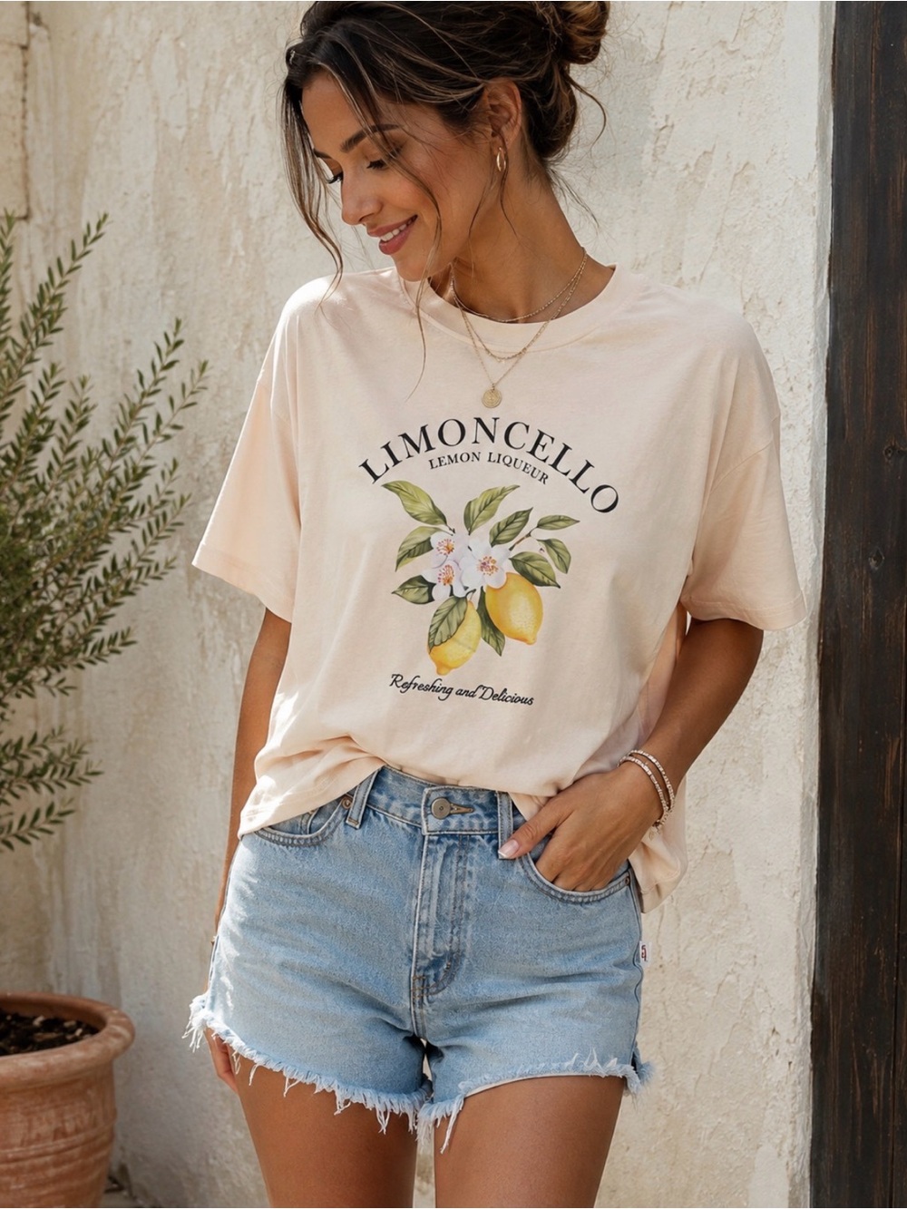 Limoncello Graphic Tee - Cream Women’s Short Sleeve Top